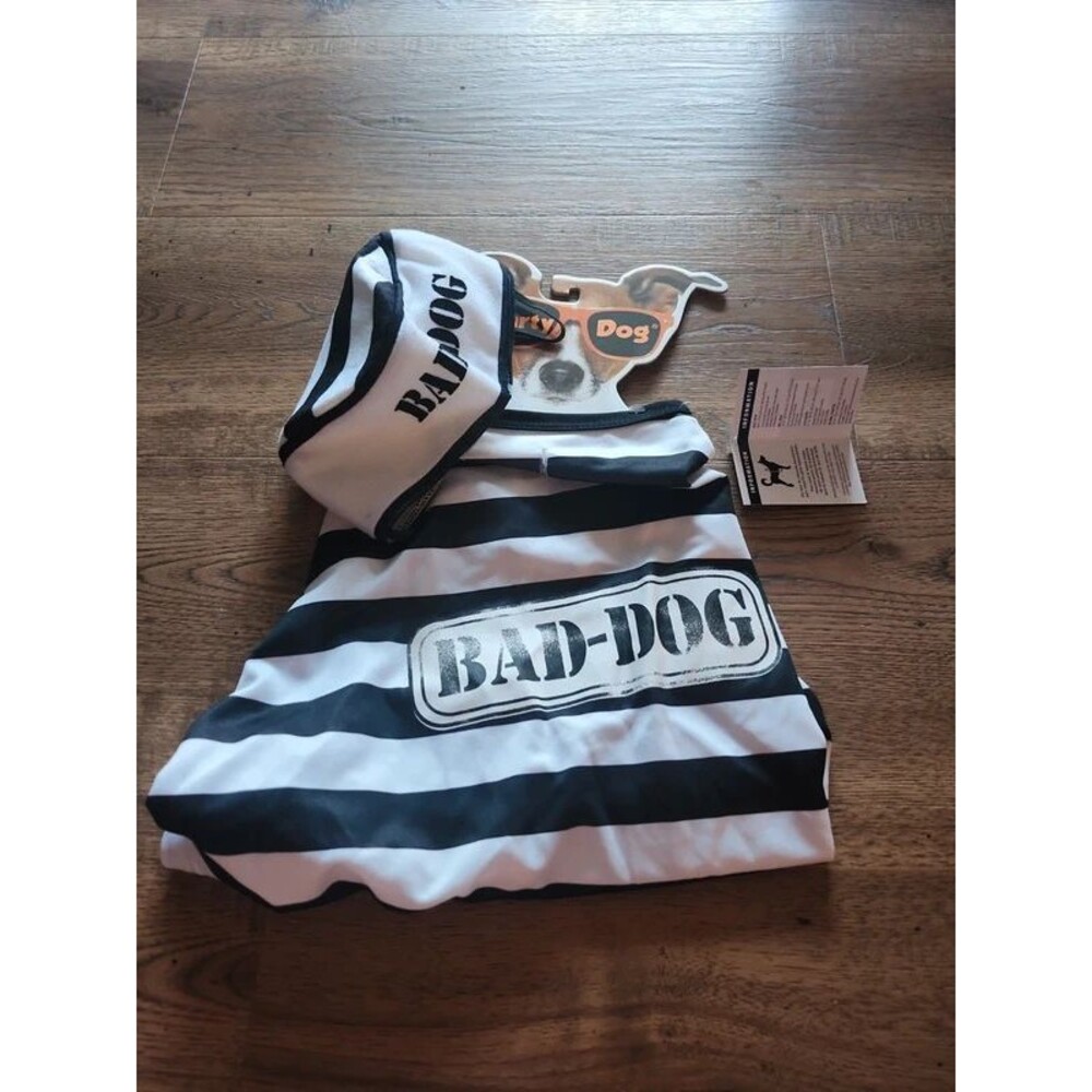 Party dog criminal Halloween costume size large
